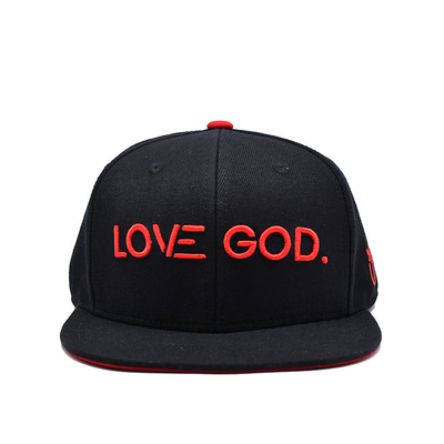 Mũ Snapback có kích thước có thể điều chỉnh với logo thêu 3D và in băng bên trong