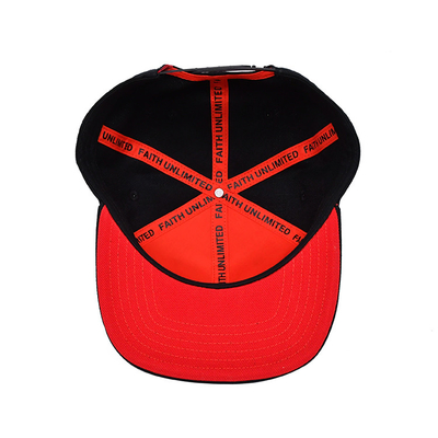 Mũ Snapback có kích thước có thể điều chỉnh với logo thêu 3D và in băng bên trong