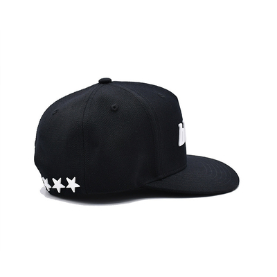 Custom cao su Patch Flat Brim Unisex Snapback mũ với logo thêu