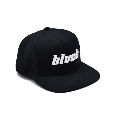 Custom cao su Patch Flat Brim Unisex Snapback mũ với logo thêu