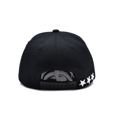 Custom cao su Patch Flat Brim Unisex Snapback mũ với logo thêu
