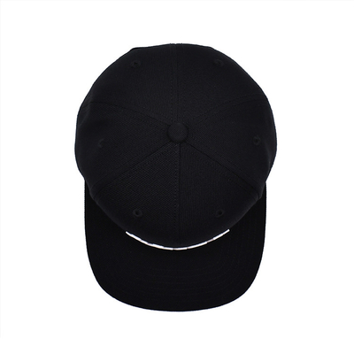 Custom cao su Patch Flat Brim Unisex Snapback mũ với logo thêu