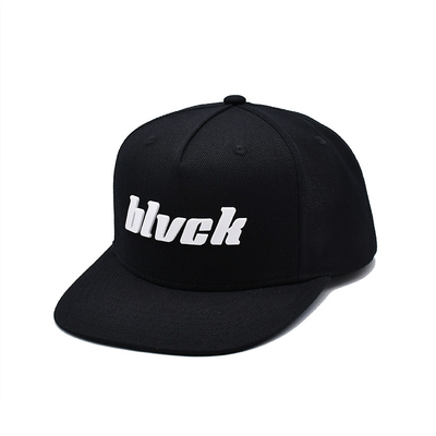 Custom cao su Patch Flat Brim Unisex Snapback mũ với logo thêu