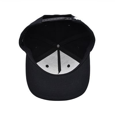 Custom cao su Patch Flat Brim Unisex Snapback mũ với logo thêu