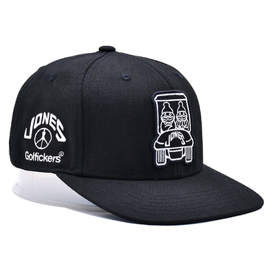 Mũ Snapback có cấu trúc thêu với vải bông tầm nhìn phẳng và in băng bên trong