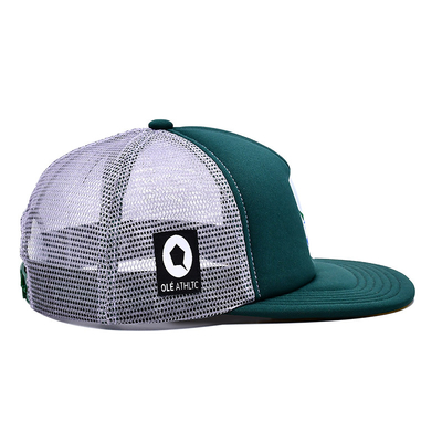 Ống xôi tùy chỉnh thoải mái 6 bảng phẳng Visor xây dựng Trucker Cap với đốm thêu