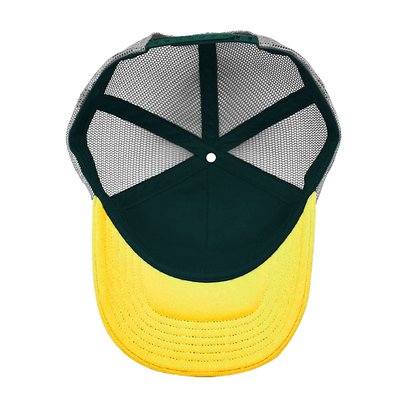 Ống xôi tùy chỉnh thoải mái 6 bảng phẳng Visor xây dựng Trucker Cap với đốm thêu