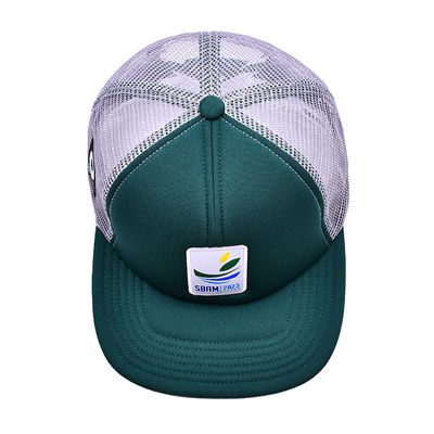 Ống xôi tùy chỉnh thoải mái 6 bảng phẳng Visor xây dựng Trucker Cap với đốm thêu