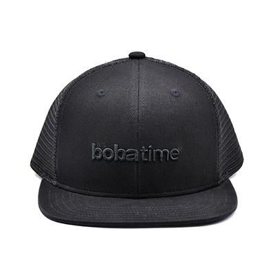 Mái bông 6 bảng Unisex Trucker Cap với logo thêu và nhãn dệt