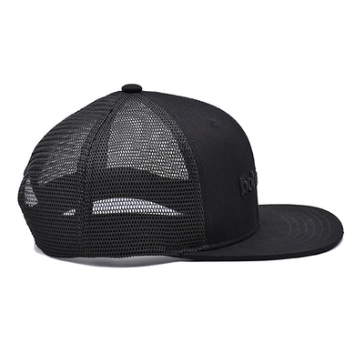 Mái bông 6 bảng Unisex Trucker Cap với logo thêu và nhãn dệt