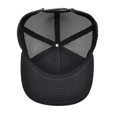 Mái bông 6 bảng Unisex Trucker Cap với logo thêu và nhãn dệt