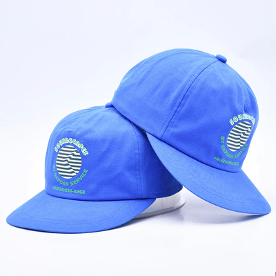 Chất lượng cao ấn bản tùy chỉnh nón snapback màu xanh không cấu trúc 5 bảng phẳng cạnh ngoài trời mềm mũ hip hop cho nam giới
