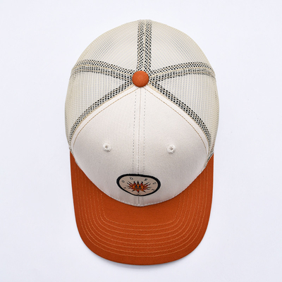 Tùy chọn chất lượng cao hai tông màu 6 bảng Trucker Cap với một cạnh cong một chút