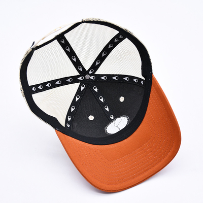 Tùy chọn chất lượng cao hai tông màu 6 bảng Trucker Cap với một cạnh cong một chút