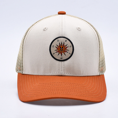 Tùy chọn chất lượng cao hai tông màu 6 bảng Trucker Cap với một cạnh cong một chút