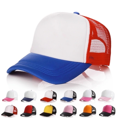 Chiếc mũ thùng xe tải bằng bọt tùy chỉnh với vương miện hồ sơ Unisex 5 Panel Mesh Hat