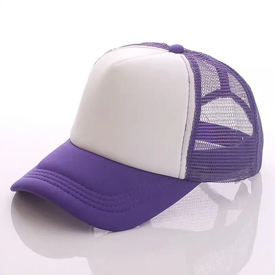 Chiếc mũ thùng xe tải bằng bọt tùy chỉnh với vương miện hồ sơ Unisex 5 Panel Mesh Hat