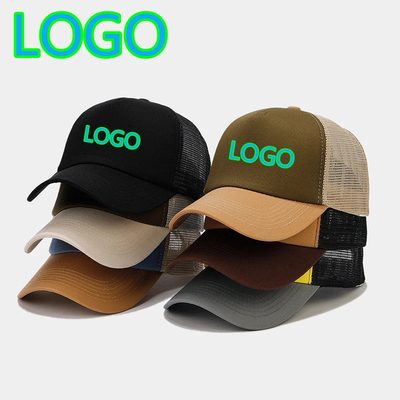 Ưu tiên 5 Panel Mesh Trucker Cap Unisex Blank Plain Trucker Cap