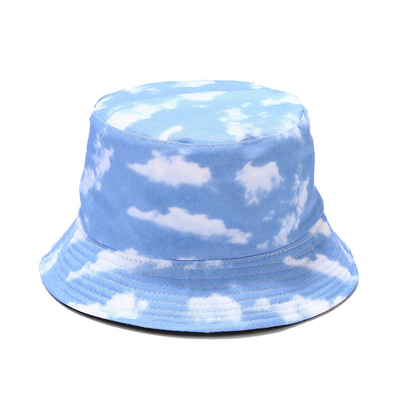Oem 100% Cotton Summer Beach Reversible Bucket Hat Cap chất lượng cao Custom hai mặt người đánh cá mũ