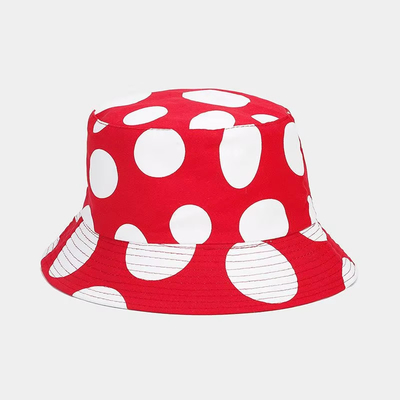 2025 Cotton Cartoon Mushroom Print Bucket Hat Fisherman Hat Outdoor Travel Sun Cap cho nam giới và phụ nữ