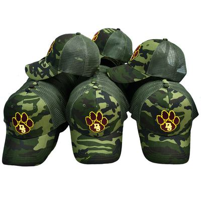 Green Mesh Trucker Hat Custom 6 Panel Gorra Trucker Cap với Logo thêu