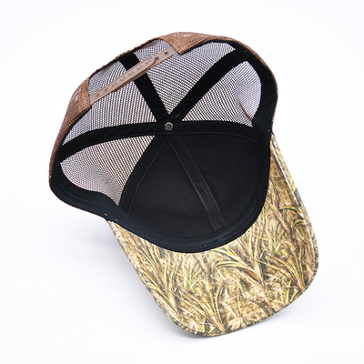 Thiết kế thời trang Curved Brim Sport 6 Panel Trucker Mesh Hat Custom 3d thêu