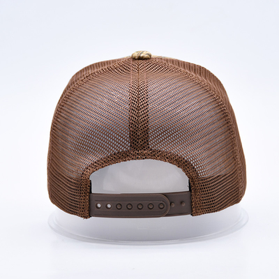 Thiết kế thời trang Curved Brim Sport 6 Panel Trucker Mesh Hat Custom 3d thêu