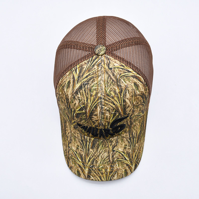 Thiết kế thời trang Curved Brim Sport 6 Panel Trucker Mesh Hat Custom 3d thêu