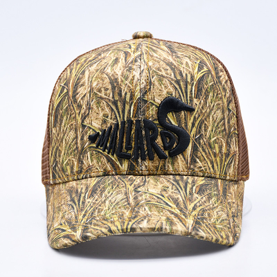 Thiết kế thời trang Curved Brim Sport 6 Panel Trucker Mesh Hat Custom 3d thêu