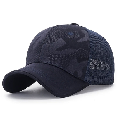 chất lượng cao người đàn ông Trucker mũ nhà sản xuất bán buôn Camo ngụy trang cong cạnh lưới mũ