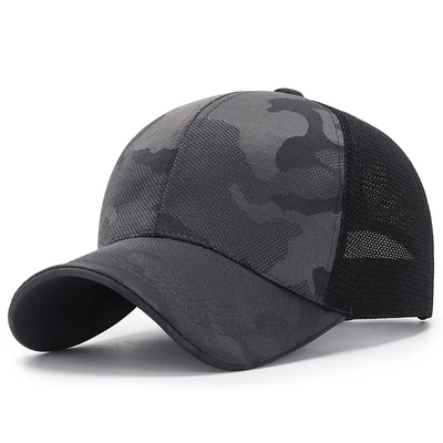 chất lượng cao người đàn ông Trucker mũ nhà sản xuất bán buôn Camo ngụy trang cong cạnh lưới mũ