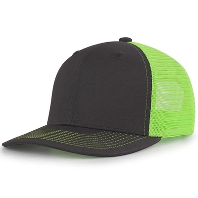 Custom Pre Curved Mesh Hat Cotton Trucker Cap với Snapback nhựa