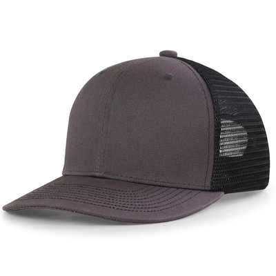 Custom Pre Curved Mesh Hat Cotton Trucker Cap với Snapback nhựa