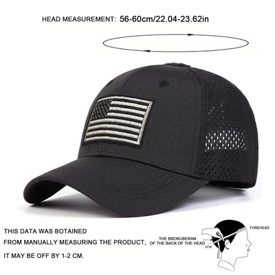 Đặt hàng được thêu theo yêu cầu Xây dựng 6 tấm vải bông Twill Profile Trucker Cap với visor cong