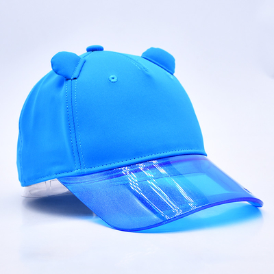 Nhà máy mũ Oem bán buôn chất lượng cao 5 bảng trẻ em bóng chày mũ tùy chỉnh minh bạch Pvc brim trẻ em bóng chày mũ