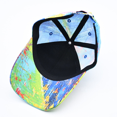 6 Panel Baseball Cap với Logo Profile in ấn và Visor cong