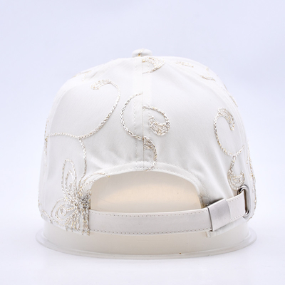 Phong cách Hip Hop Curved Brim Sports White Baseball Caps Wholesale Custom Baseball Hat được thêu