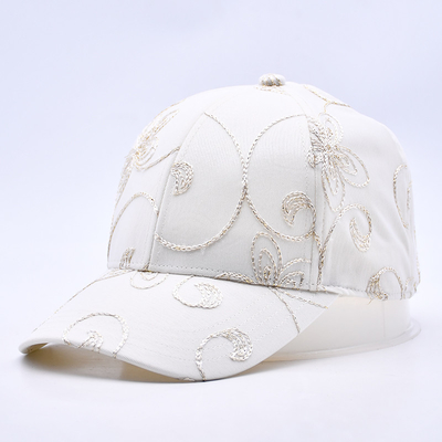 Phong cách Hip Hop Curved Brim Sports White Baseball Caps Wholesale Custom Baseball Hat được thêu
