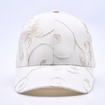 Phong cách Hip Hop Curved Brim Sports White Baseball Caps Wholesale Custom Baseball Hat được thêu