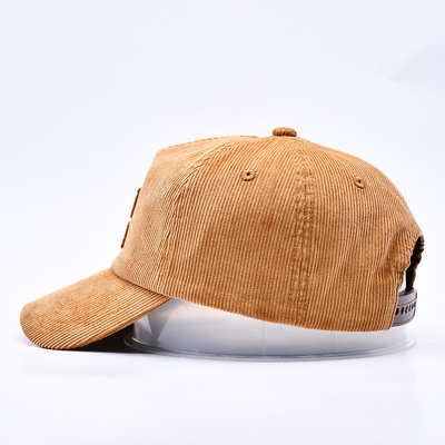 Custom 3d cấu trúc thêu Corduroy Gorras Baseball Cap bán buôn 5 bảng điều chỉnh Snapback Baseball Cap