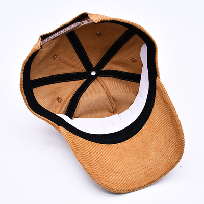 Custom 3d cấu trúc thêu Corduroy Gorras Baseball Cap bán buôn 5 bảng điều chỉnh Snapback Baseball Cap