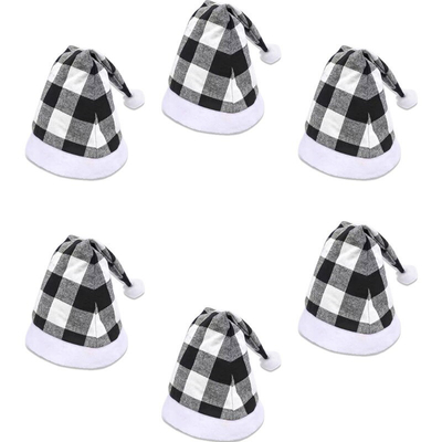 Người lớn mùa đông plaid Christmas mũ tùy chỉnh trang trí ấm áp Skullies Beanies đan mũ