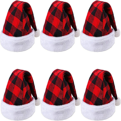 Người lớn mùa đông plaid Christmas mũ tùy chỉnh trang trí ấm áp Skullies Beanies đan mũ