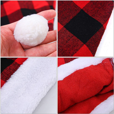 Người lớn mùa đông plaid Christmas mũ tùy chỉnh trang trí ấm áp Skullies Beanies đan mũ