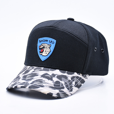 OEM bán buôn cao su Patch Baseball Cap Logo tùy chỉnh thêu 7 Panel Baseball Hat Nhà sản xuất