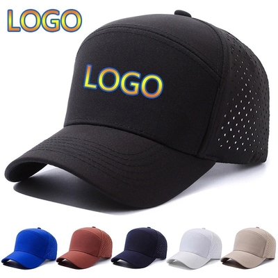 Logo tùy chỉnh cắt laser lỗ mũ bóng chày đục lỗ chống nước Mũ thể thao