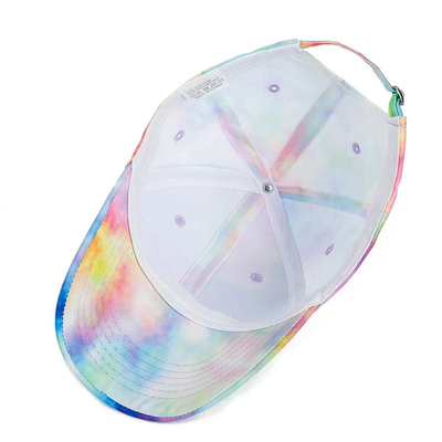 Custom Fashion Hip Hop 6 Panel Tie Dye Baseball Hat Cap High Crown Irregular Print Baseball Hats (Tấm mũ bóng chày không chính xác)