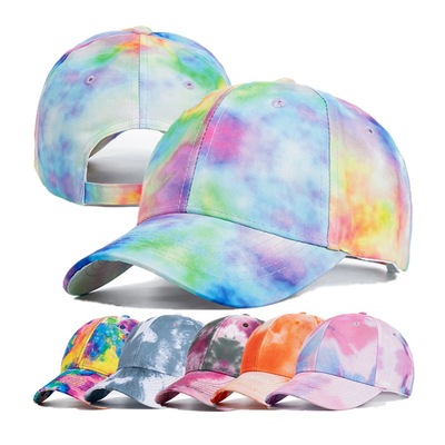 Custom Fashion Hip Hop 6 Panel Tie Dye Baseball Hat Cap High Crown Irregular Print Baseball Hats (Tấm mũ bóng chày không chính xác)