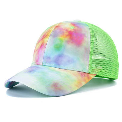 Custom Fashion Hip Hop 6 Panel Tie Dye Baseball Hat Cap High Crown Irregular Print Baseball Hats (Tấm mũ bóng chày không chính xác)