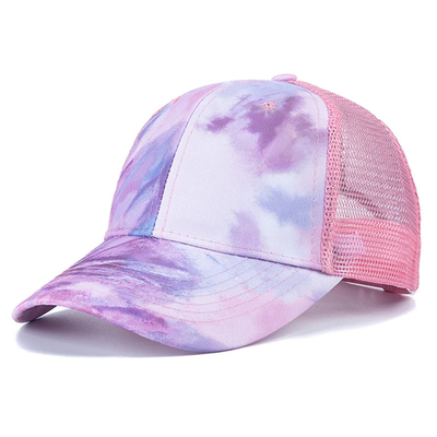 Custom Fashion Hip Hop 6 Panel Tie Dye Baseball Hat Cap High Crown Irregular Print Baseball Hats (Tấm mũ bóng chày không chính xác)